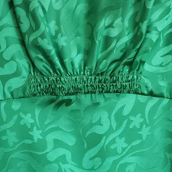 SALONI 100% Silk Green Bianca Midi Dress NWT Size 10 - Picture 9 of 17